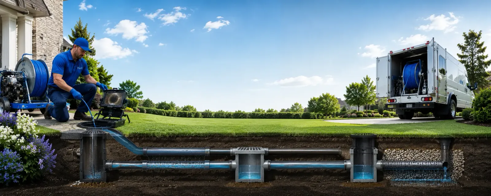 Outdoor drain cleaning information for Brookhaven, NY
